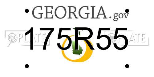 175R55 Georgia License Plate