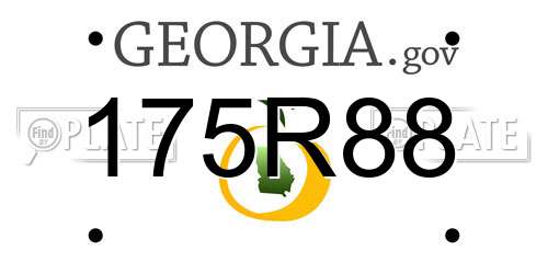 175R88 Georgia License Plate