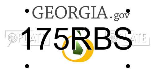 175RBS Georgia License Plate