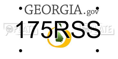 175RSS Georgia License Plate