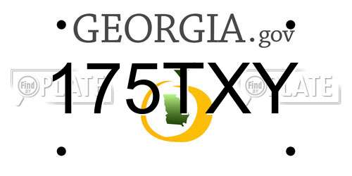 175TXY Georgia License Plate