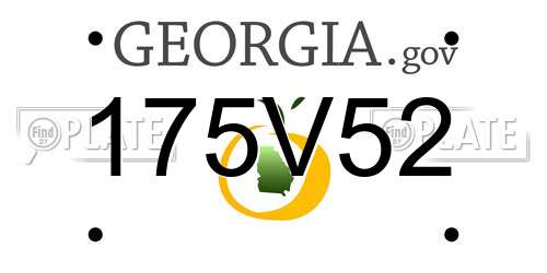 175V52 Georgia License Plate
