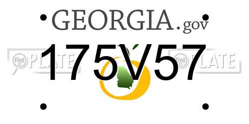 175V57 Georgia License Plate