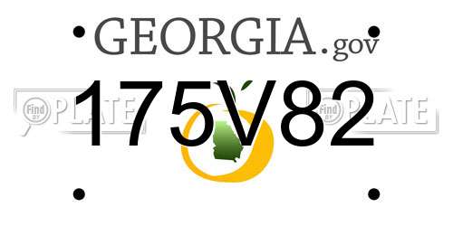 175V82 Georgia License Plate