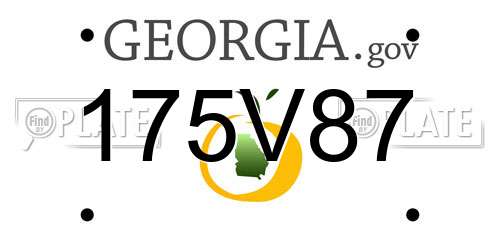 175V87 Georgia License Plate