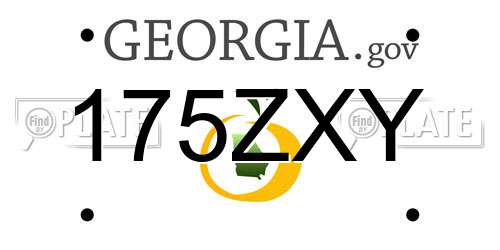 175ZXY Georgia License Plate