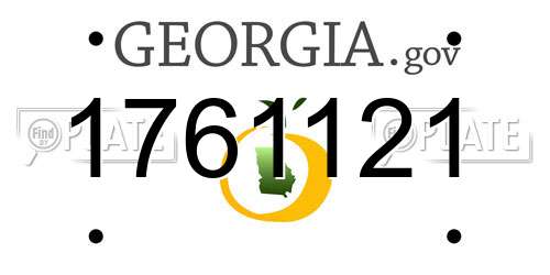 1761121 Georgia License Plate