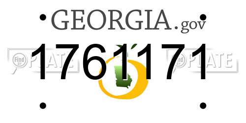 1761171 Georgia License Plate