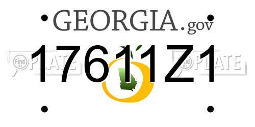 17611Z1 Georgia License Plate