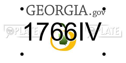 1766IV Georgia License Plate