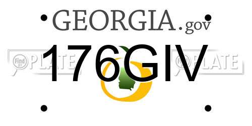 176GIV Georgia License Plate