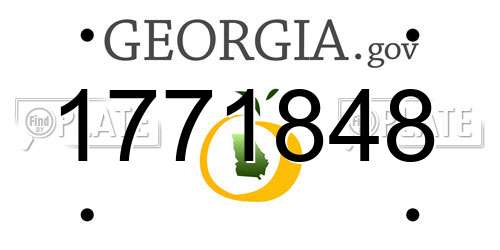 1771848 Georgia License Plate