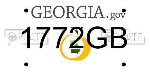 1772GB Georgia License Plate