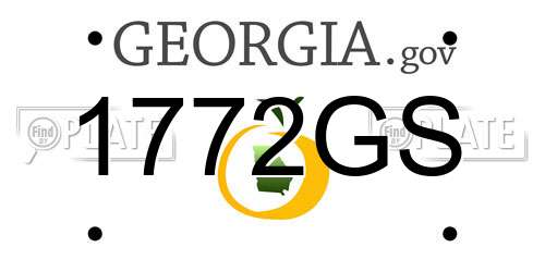 1772GS Georgia License Plate