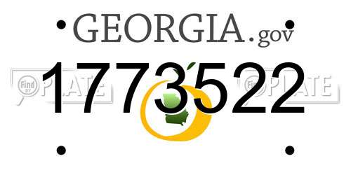 1773522 Georgia License Plate