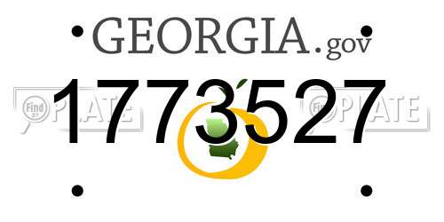 1773527 Georgia License Plate