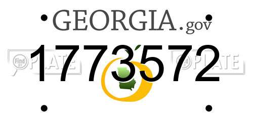 1773572 Georgia License Plate