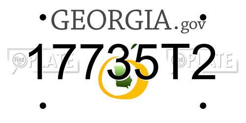 17735T2 Georgia License Plate
