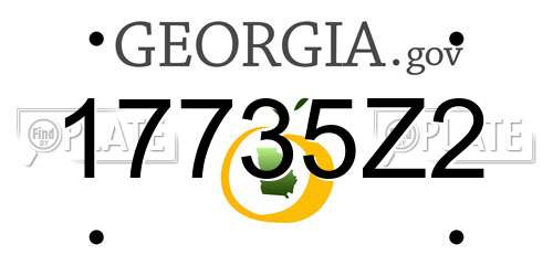 17735Z2 Georgia License Plate