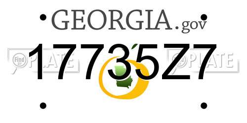 17735Z7 Georgia License Plate