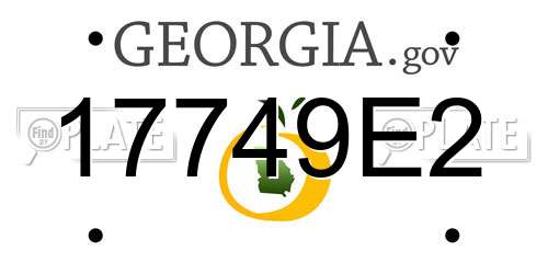 17749E2 Georgia License Plate