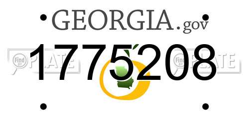 1775208 Georgia License Plate