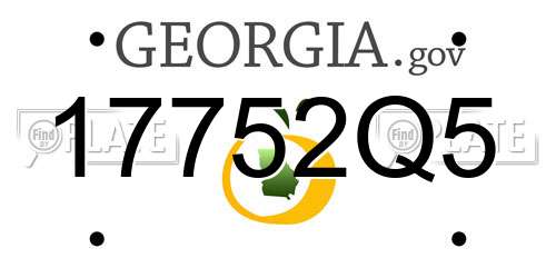 17752Q5 Georgia License Plate