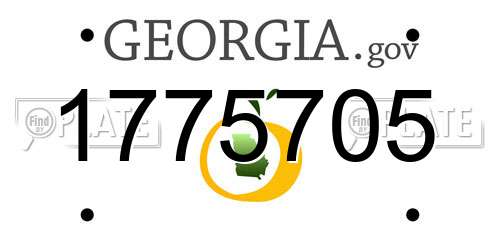 1775705 Georgia License Plate