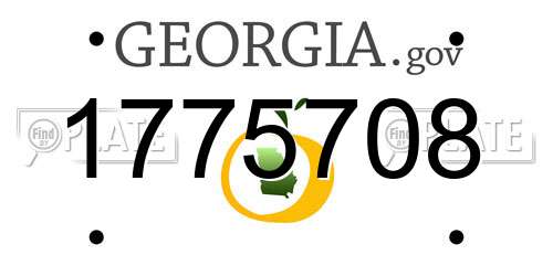 1775708 Georgia License Plate