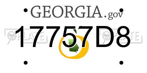 17757D8 Georgia License Plate