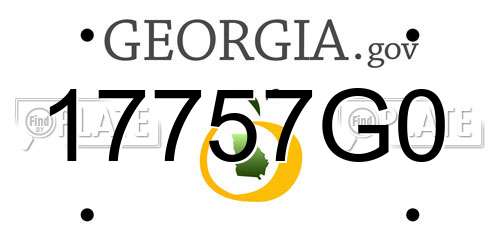 17757G0 Georgia License Plate