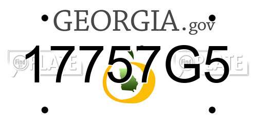 17757G5 Georgia License Plate
