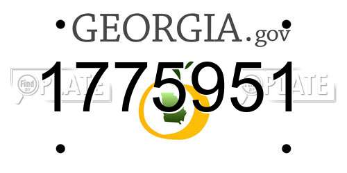1775951 Georgia License Plate