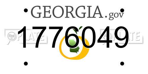 1776049 Georgia License Plate