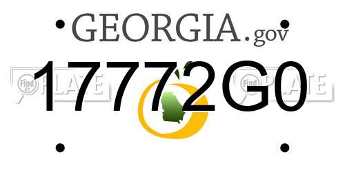 17772G0 Georgia License Plate