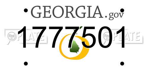 1777501 Georgia License Plate