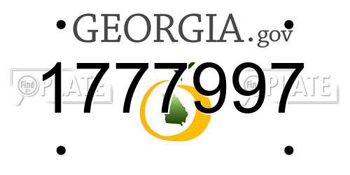 1777997 Georgia License Plate