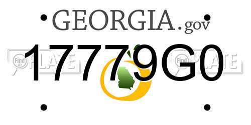 17779G0 Georgia License Plate