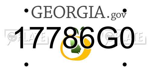17786G0 Georgia License Plate