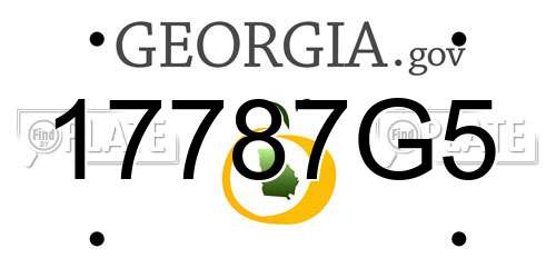 17787G5 Georgia License Plate