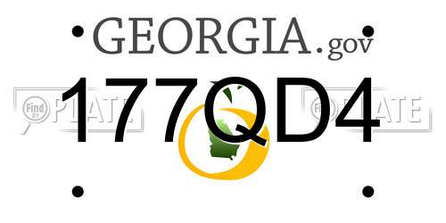 177QD4 Georgia License Plate