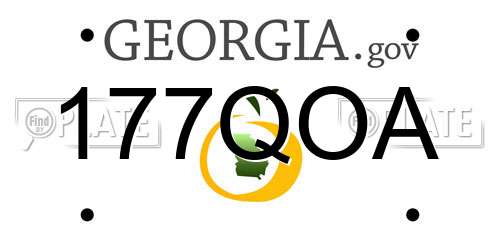 177QOA Georgia License Plate