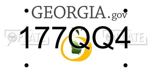 177QQ4 Georgia License Plate