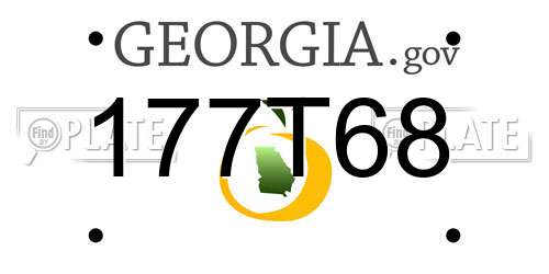 177T68 Georgia License Plate