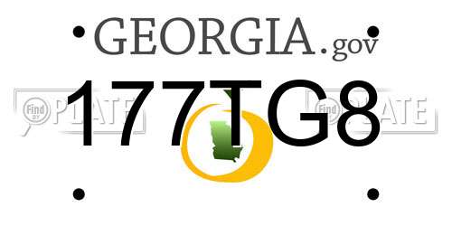 177TG8 Georgia License Plate