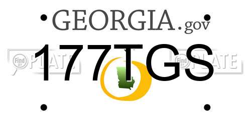 177TGS Georgia License Plate