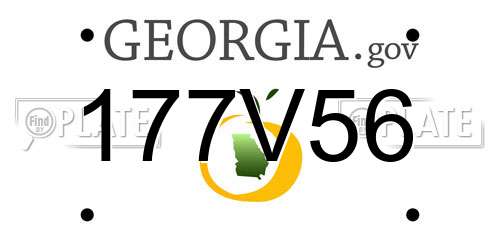 177V56 Georgia License Plate
