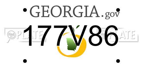 177V86 Georgia License Plate