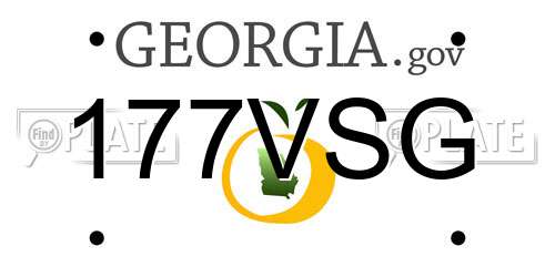 177VSG Georgia License Plate
