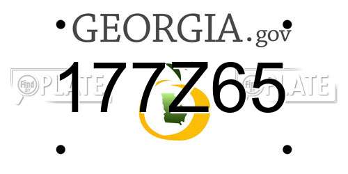 177Z65 Georgia License Plate